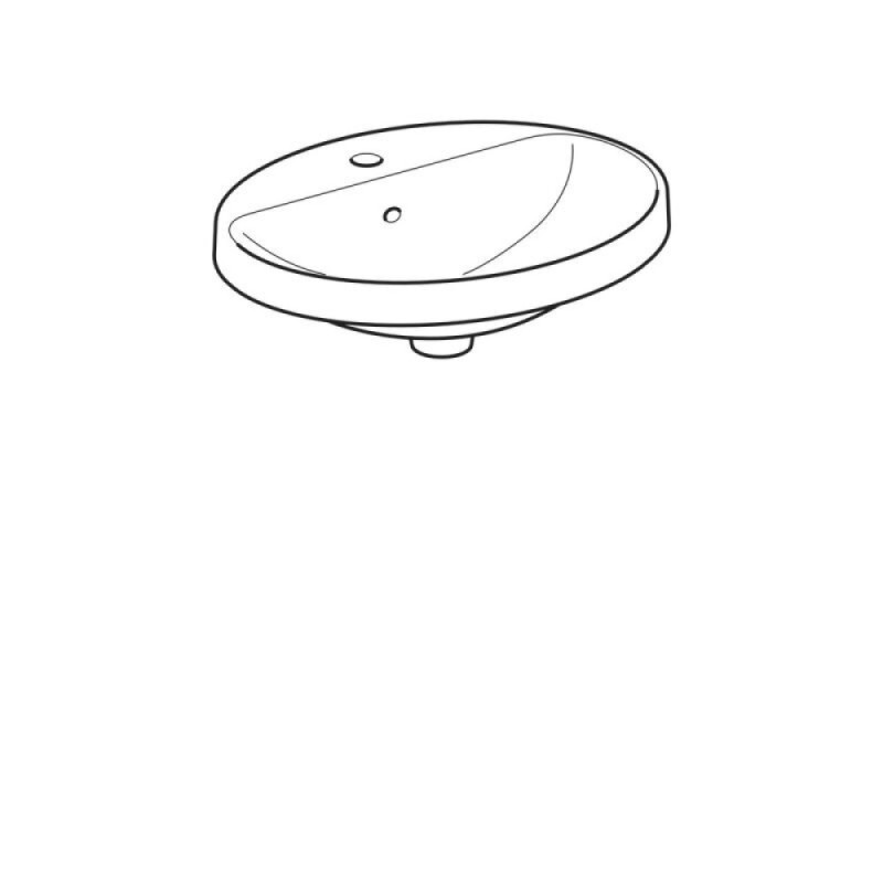 Раковина Geberit Variform 500.712.01.2, 50 см, фарфор, белая