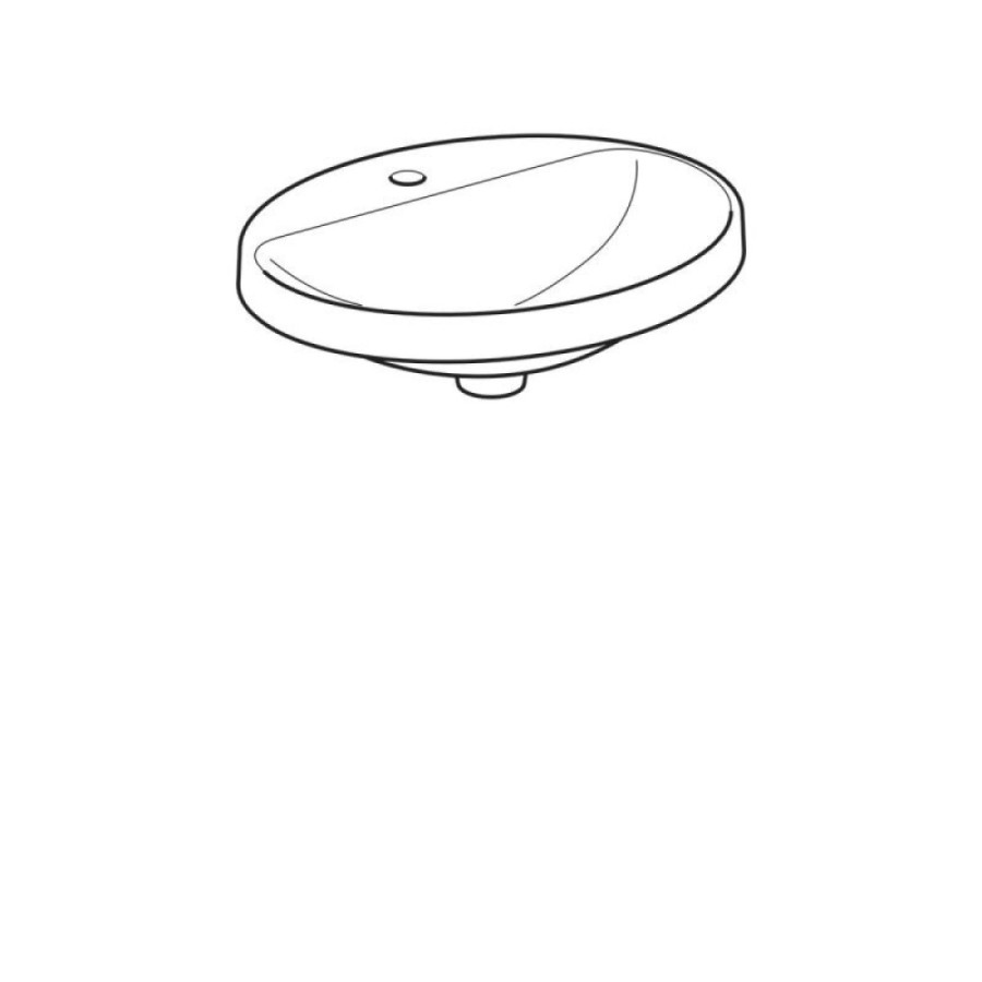 Раковина Geberit Variform 500.714.01.2, 50 см, фарфор, белая