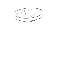 Раковина Geberit Variform 500.720.01.2 55 x 45 см овальная, с переливом, с отверстием под смеситель