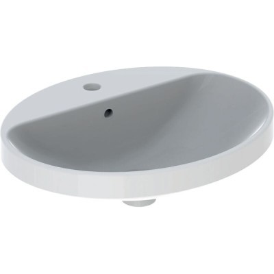 Раковина Geberit Variform 500.720.01.2 55 x 45 см овальная, с переливом, с отверстием под смеситель