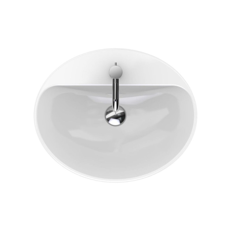 Раковина Geberit Variform 500.720.01.2 55 x 45 см овальная, с переливом, с отверстием под смеситель