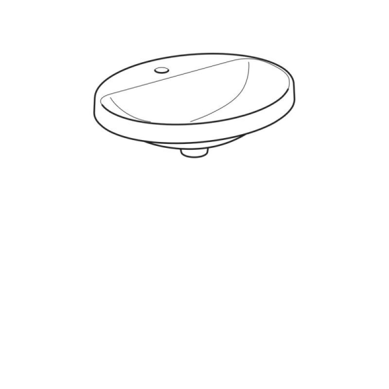 Раковина Geberit Variform 500.722.01.2, 55 см, фарфор, белая