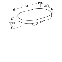 Раковина Geberit Variform 500.730.01.2, 60 см, фарфор, белая