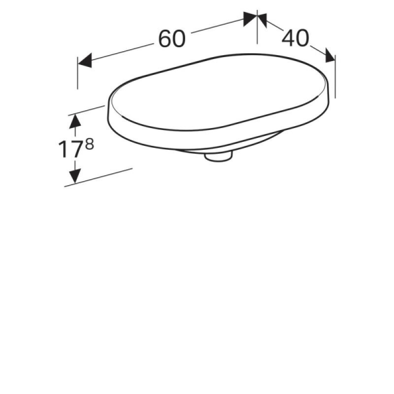 Раковина Geberit Variform 500.730.01.2, 60 см, фарфор, белая