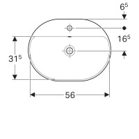 Раковина Geberit Variform 500.732.01.2, 60 см, фарфор, белая