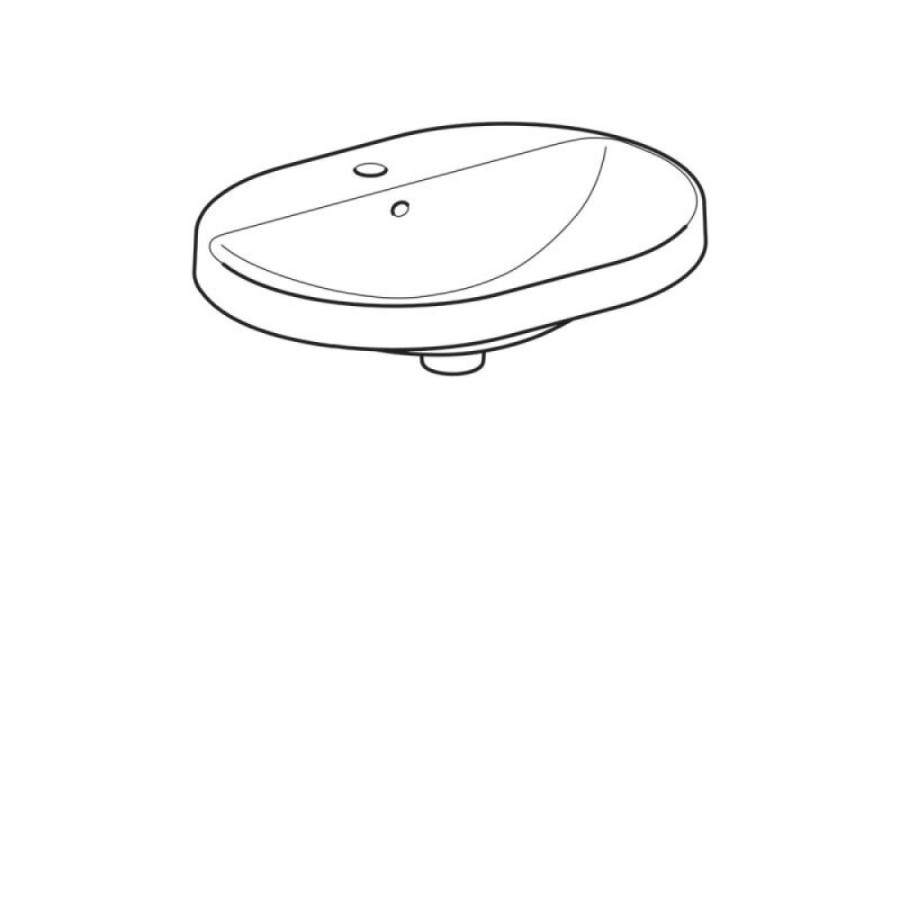 Раковина Geberit Variform 500.732.01.2, 60 см, фарфор, белая