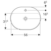 Раковина Geberit Variform 500.734.01.2, 60 см, фарфор, белая