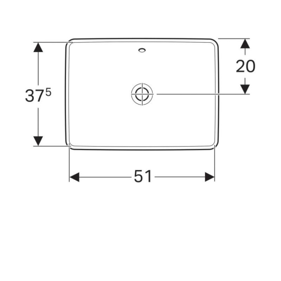 Раковина Geberit Variform 500.736.01.2, 55 см, фарфор, белая