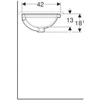 Раковина Geberit Variform 500.748.01.2, 48 см, фарфор, белая
