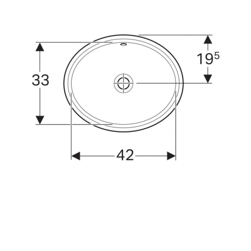 Раковина Geberit Variform 500.748.01.2, 48 см, фарфор, белая