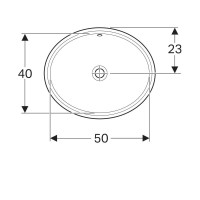 Раковина Geberit Variform 500.752.01.2, 56 см, фарфор, белая