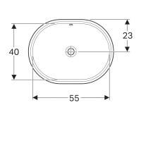 Раковина Geberit Variform 500.756.01.2, 61 см, фарфор, белая
