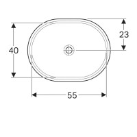 Раковина Geberit Variform 500.758.01.2, 61 см, фарфор, белая