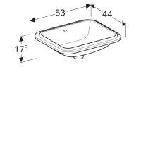 Раковина Geberit Variform 500.760.01.2, 53 см, фарфор, белая