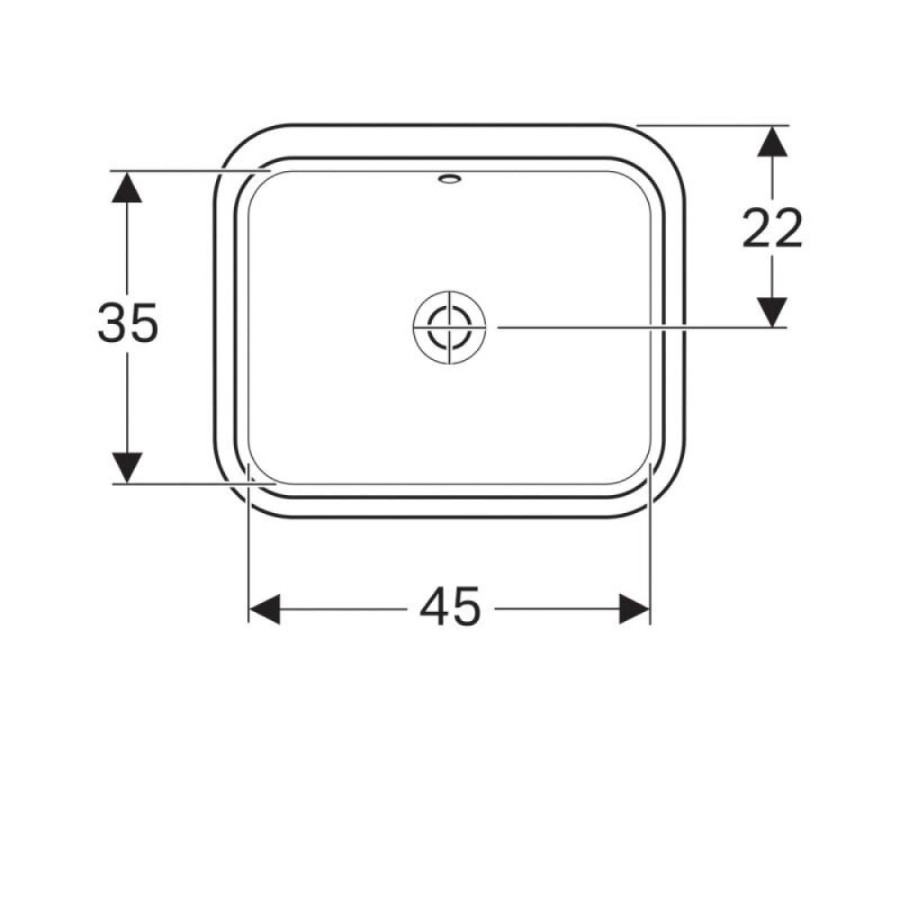 Раковина Geberit Variform 500.760.01.2, 53 см, фарфор, белая