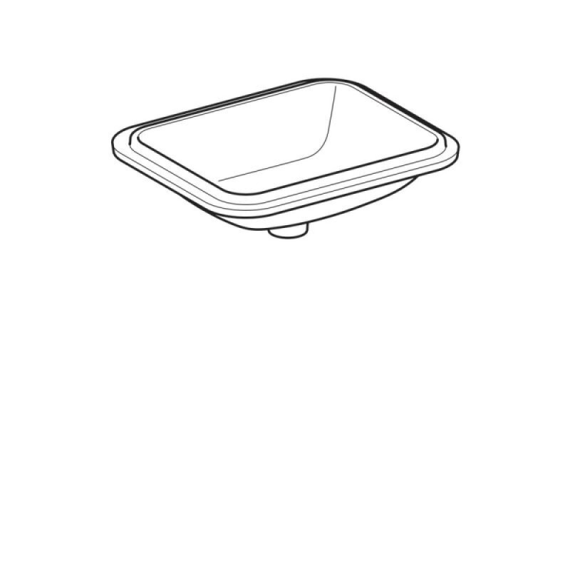 Раковина Geberit Variform 500.762.01.2, 53 см, фарфор, белая