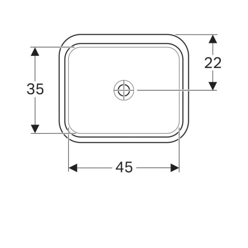 Раковина Geberit Variform 500.762.01.2, 53 см, фарфор, белая