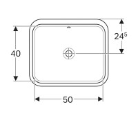 Раковина Geberit Variform 500.764.01.2, 58 см, фарфор, белая