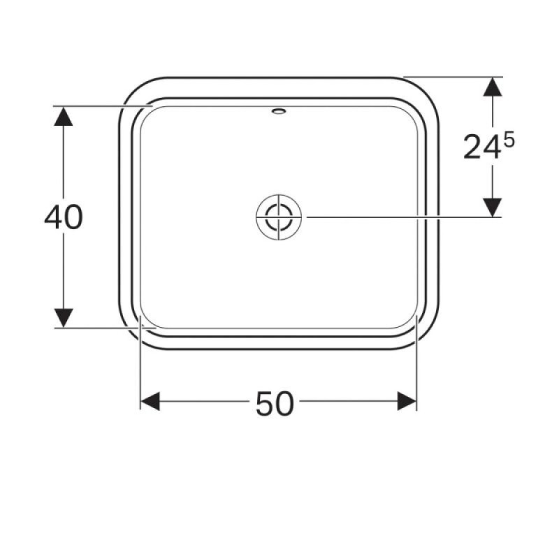 Раковина Geberit Variform 500.764.01.2, 58 см, фарфор, белая