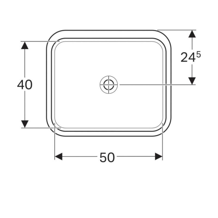 Раковина Geberit Variform 500.766.01.2, 58 см, фарфор, белая