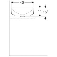 Раковина Geberit Variform 500.774.01.2 55 x 40 см овальная, накладная, без перелива