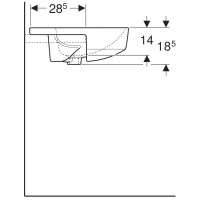 Раковина Geberit Variform 500.782.01.2, 50 см, фарфор, белая