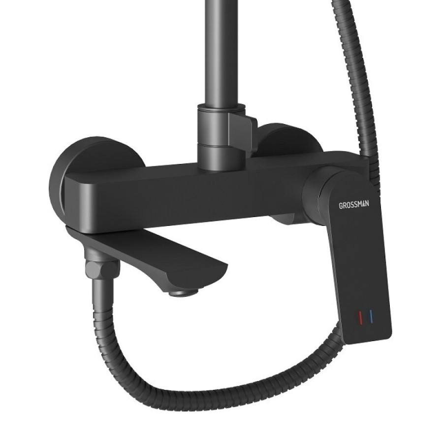 Душевая система Grossman Galaxy 500.K35.01.210, цвет черный матовый