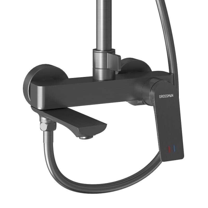 Душевая система Grossman Galaxy 500.K35.01.420, графит сатиновый