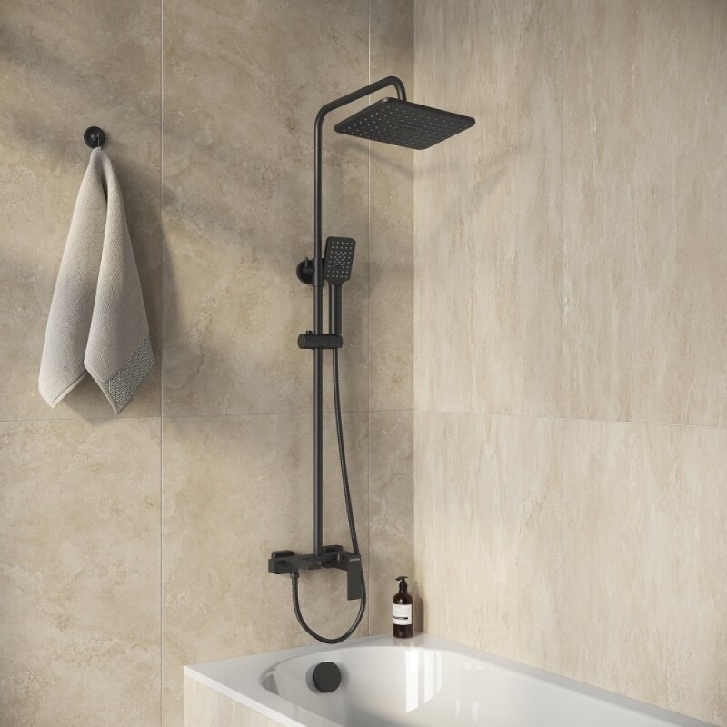 Душевая система Grossman Style 500.K35.05.210, черный матовый