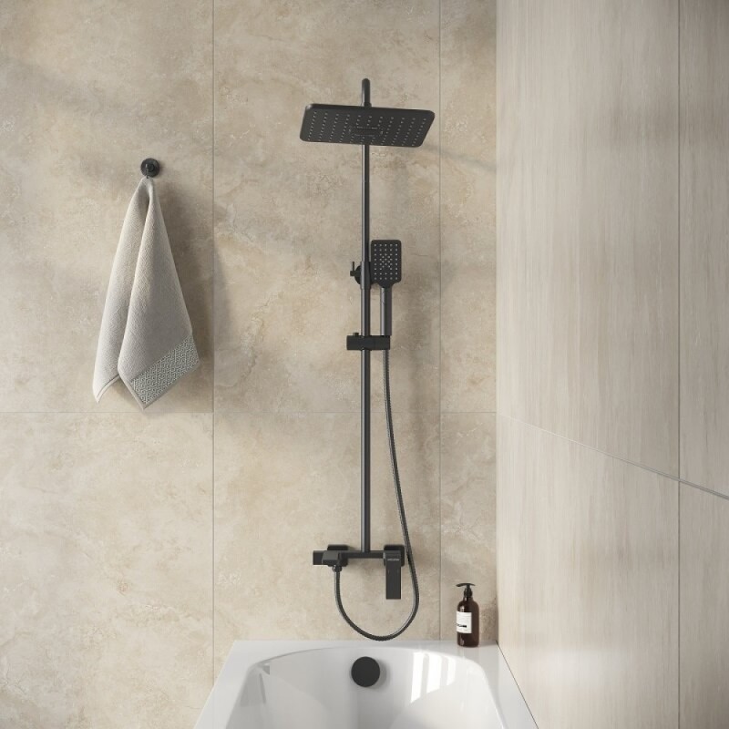 Душевая система Grossman Style 500.K35.05.210, черный матовый