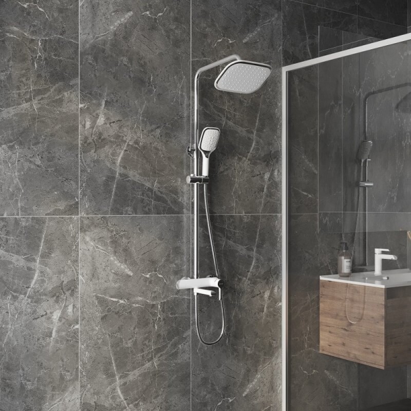 Душевая система Grossman Alba 500.K35.06.100/000, хром/белый