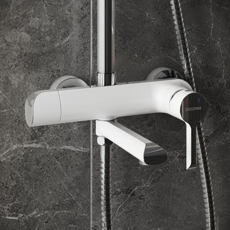 Душевая система Grossman Alba 500.K35.06.100/000, хром/белый