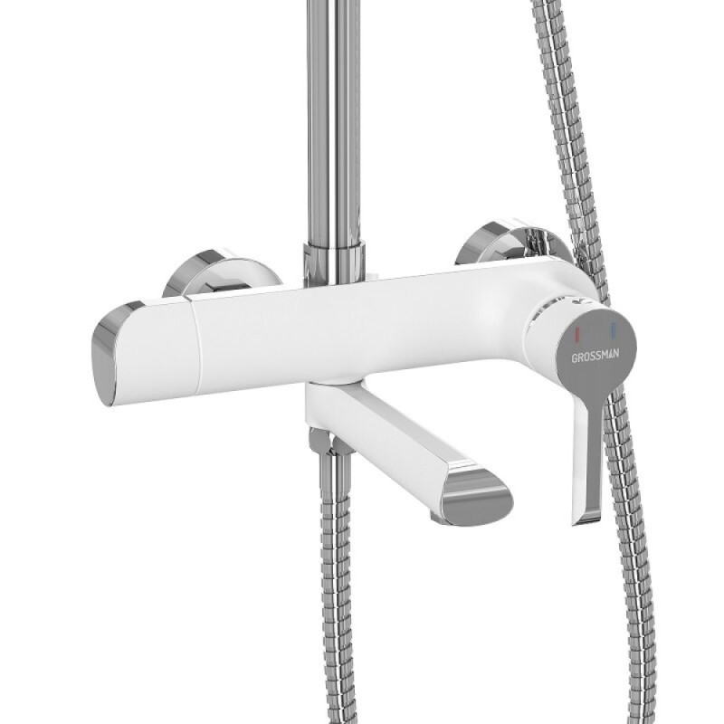 Душевая система Grossman Alba 500.K35.06.100/000, хром/белый