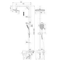 Душевая система Grossman Alba 500.K35.06.100/000, хром/белый