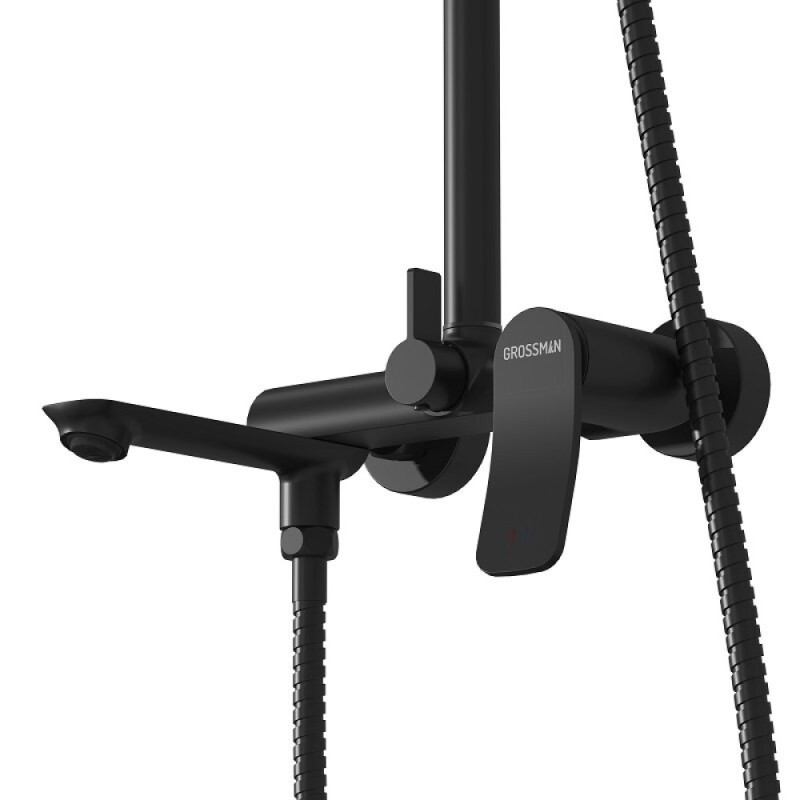 Душевая система Grossman Advans 500.K35.09.210, черный матовый