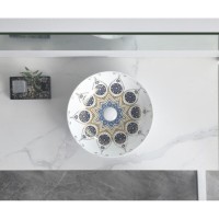Раковина Bronze de Luxe Lotos 40,5 см, цвет белый с рисунком, 5008