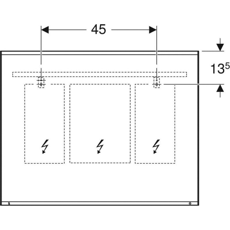 Зеркало Geberit Option Plus, 90 х 70 см, со светодиодной подсветкой, 501.073.00.1