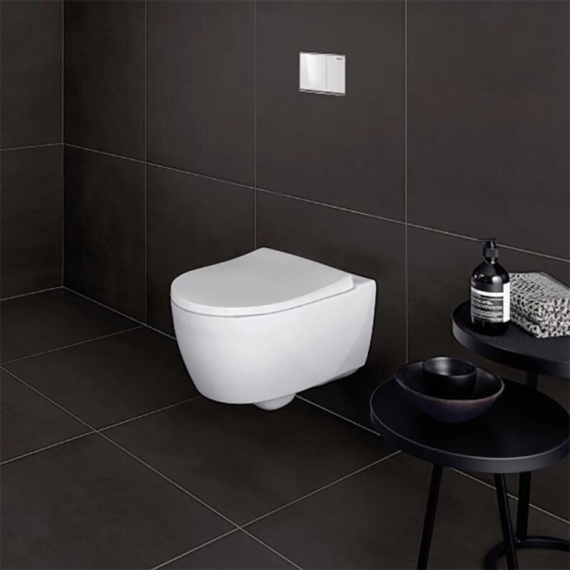 Подвесной унитаз Geberit iCon 501.664.00.1 безободковый, крышка микролифт, тонкая (замена 500.784.01.1)