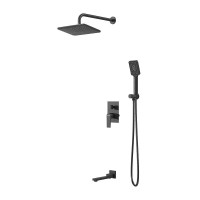 Душевая система Grossman Classic 501.K35.04.210, черный матовый