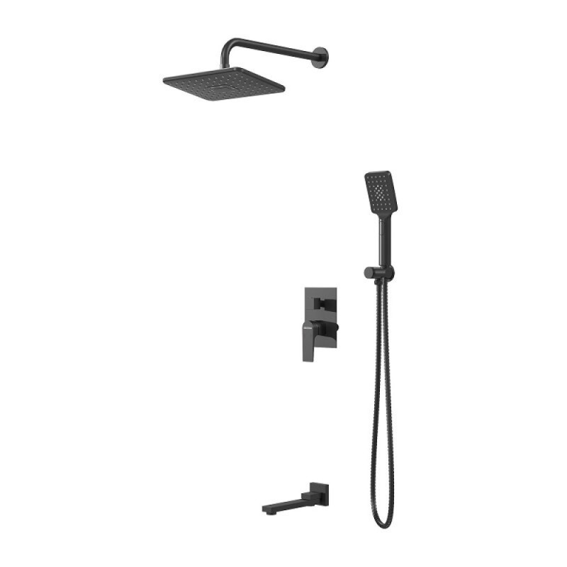 Душевая система Grossman Classic 501.K35.04.210, черный матовый