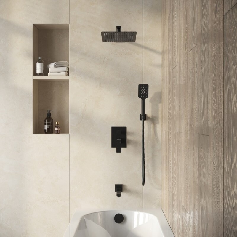 Душевая система Grossman Style 501.K35.05.210, черный матовый