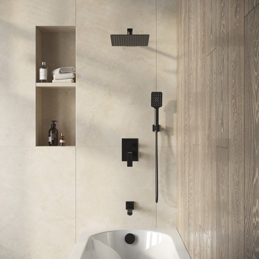 Душевая система Grossman Style 501.K35.05.210, черный матовый