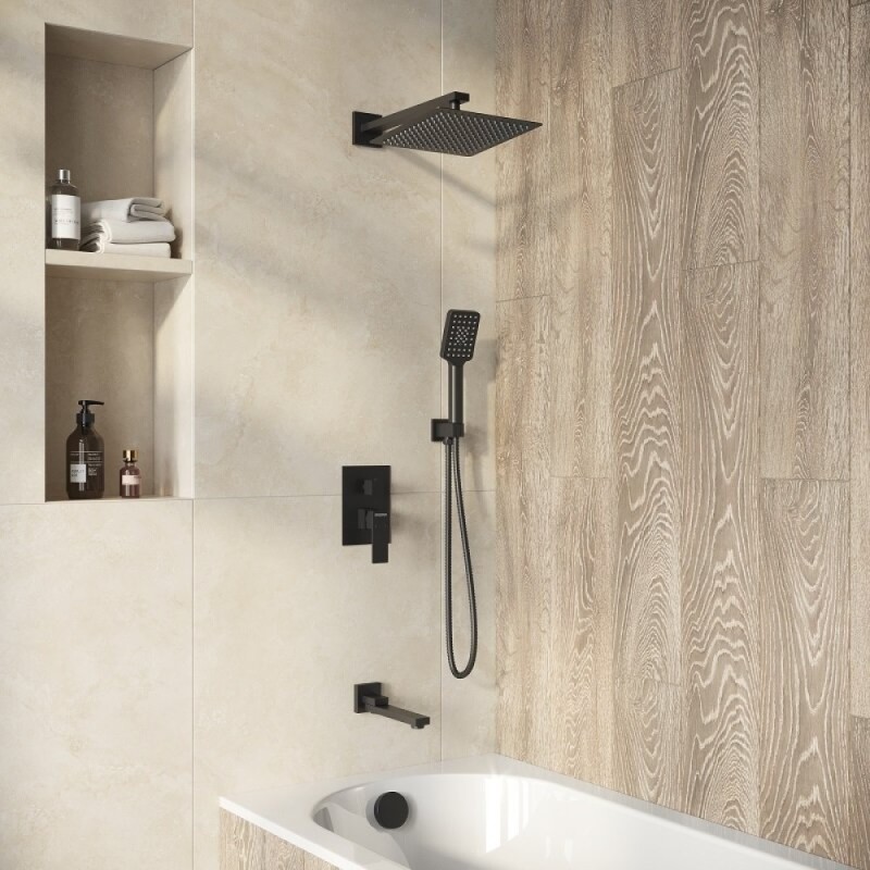 Душевая система Grossman Style 501.K35.05.210, черный матовый