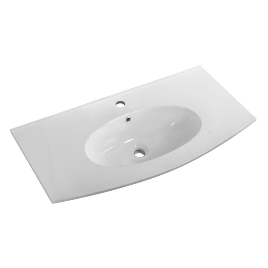 Раковина Cezares Comfort 50149, 101 см, керамика, белый