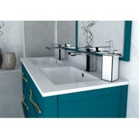 Раковина Cezares 50211, 121 см, искусственный камень, 2 чаши, белый