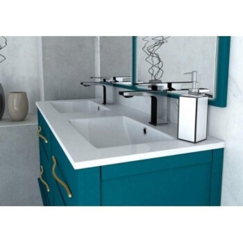 Раковина Cezares 50211, 121 см, искусственный камень, 2 чаши, белый