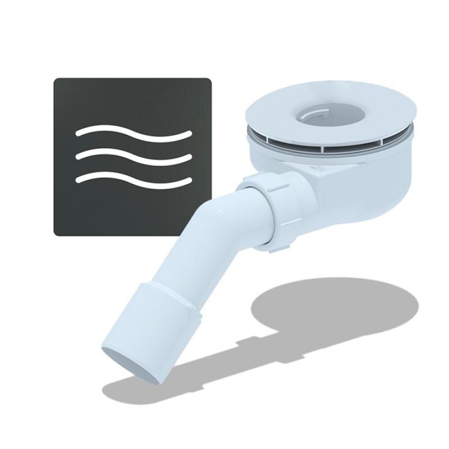 Сифон для душевых поддонов RGW E351C-01, 90 мм, графит