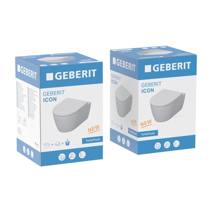 Подвесной унитаз Geberit iCon 2 503.045.00.1, безободковый, с сиденьем микролифт, белый