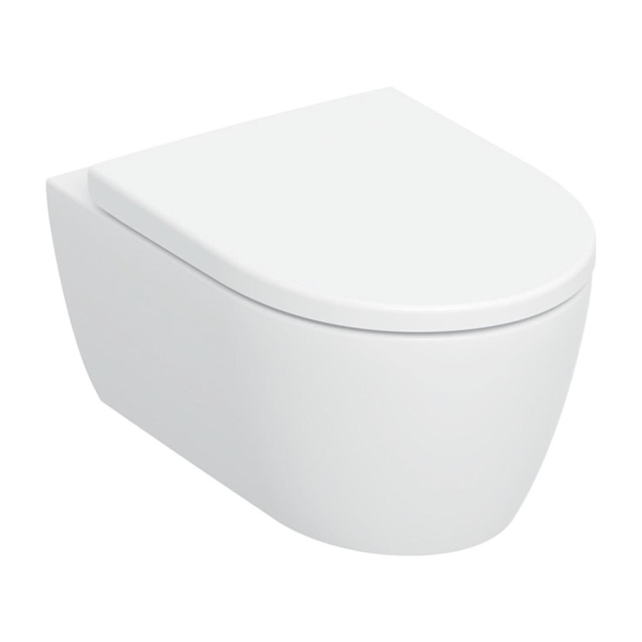 Подвесной унитаз Geberit iCon 2 503.045.00.1, безободковый, с сиденьем микролифт, белый