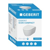 Подвесной унитаз Geberit iCon 2 503.048.00.1, безободковый, с сиденьем микролифт, белый